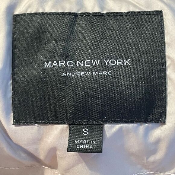 Marc Andrew New York Puffer Faux Fur Removable Hooded Women’s Jacket Beige Small - Picture 5 of 8
